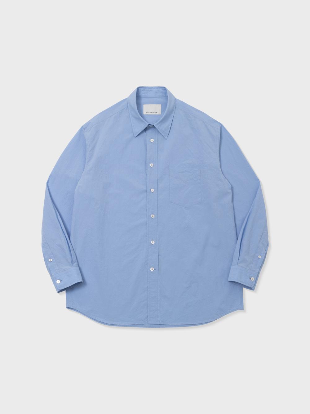 Atelier Deldio Cotton Catch Washer Comfort Shirt (Sax Blue) S