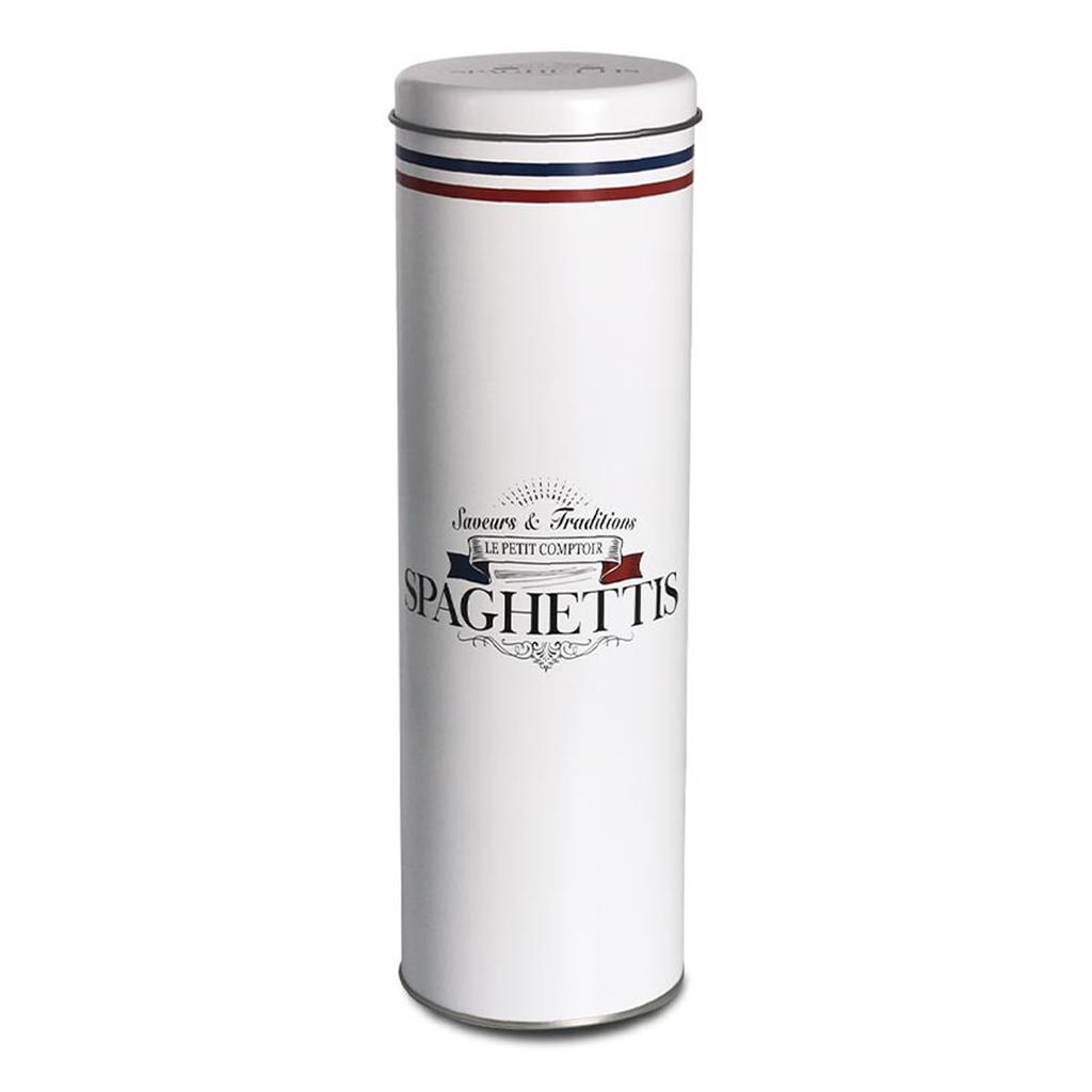 Les Trésors De Lily [A3028] - Metall-Spaghetti-Box 'Le Petit Comptoir' weiß (Aromen und Traditionen) - 300 x 85 mm