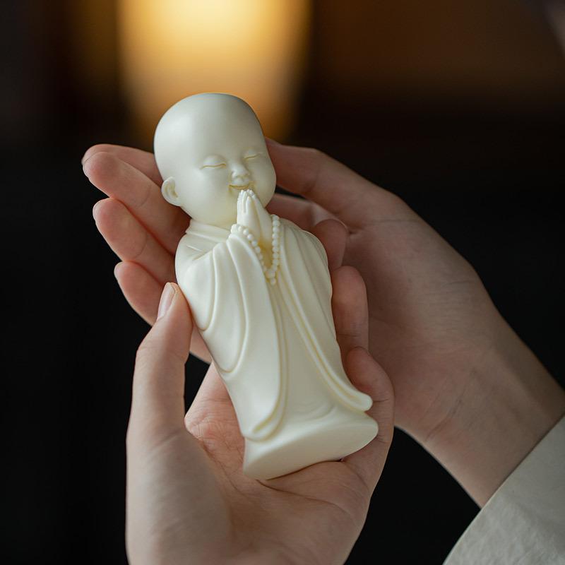 Ceramic little monk Decorative statues China Featured Ornaments luxurious Home, living room, office, car decoration accessories