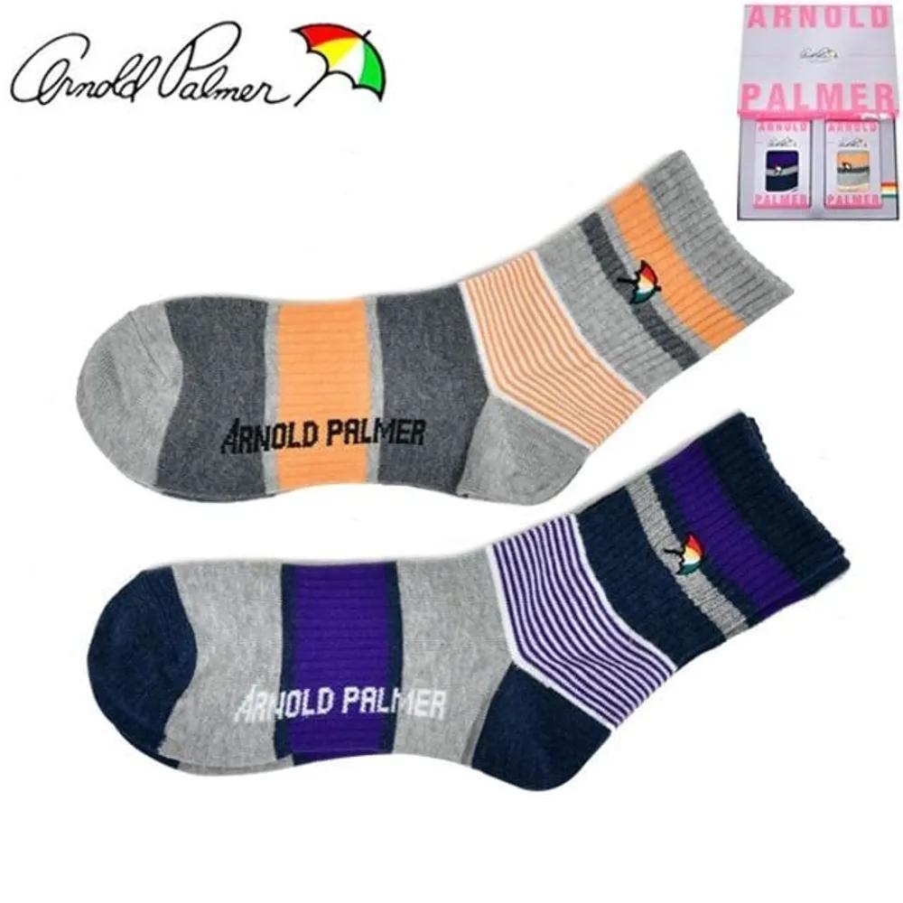 Arnold Palmer Logo Embroidered Ringle Women s Casual 2-Pair Sock Set 24cm