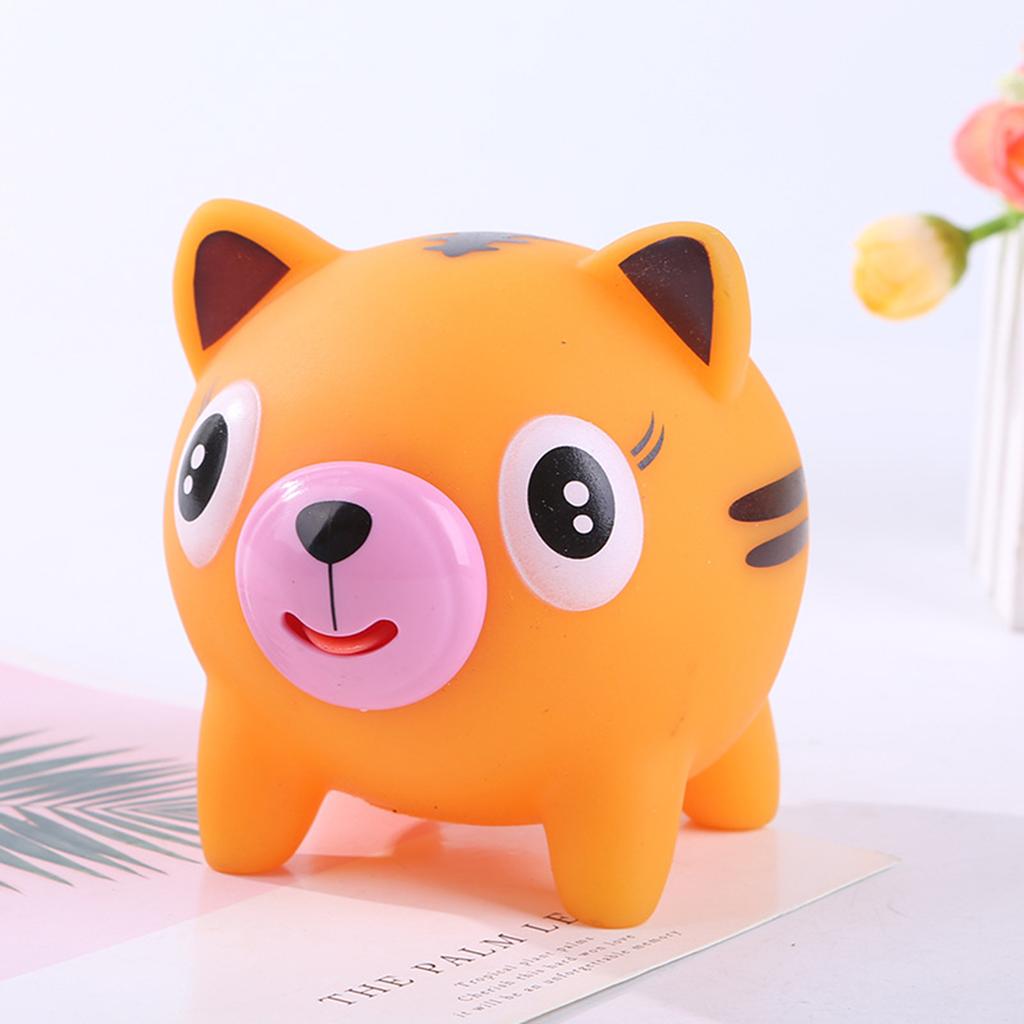 Talking Animal Ball Toy Jabber Ball Tongue Out Stress Relieve Soft Cute Tiger Pig Dog Stretch Ball Fun Squeeze Sensory Balls Toy