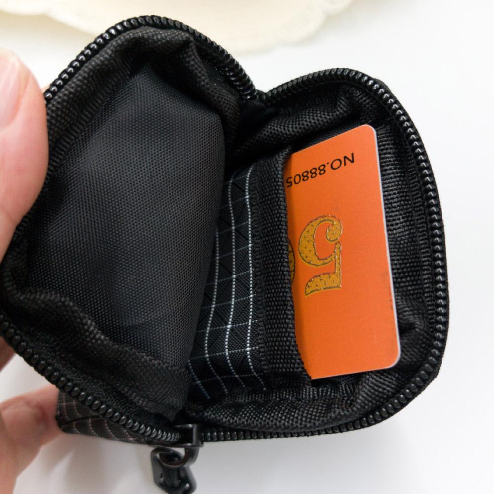Minimalist Nylon Small Coin Purse Zipper Card Holder Wallet Portable Mini Pouch for Cards Coins Earbuds Key Travel Organizer Bag