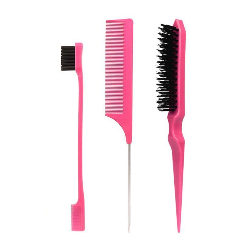 3/12Pcs Double Sided Hair Edge Brush Set Hair Styling Comb Control Brush Accessories Hairline Brush Comb Styling Partition Comb