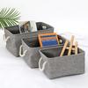 Stylish Linen Storage Basket Desktop Organizer for Home Office Organization