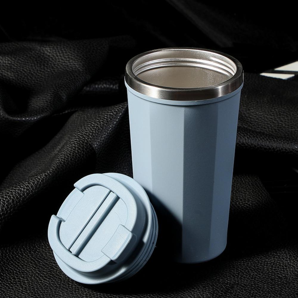 Anti-fall Coffee Tumbler With Suction Travel Mug Household Thermos Cup Office
