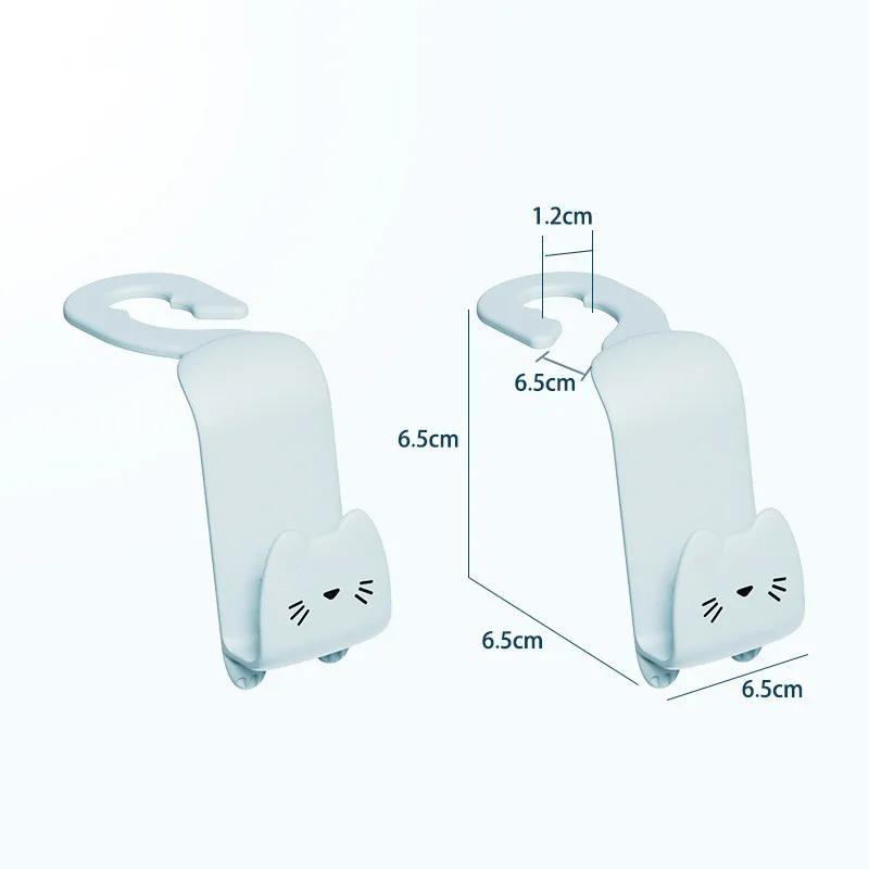 

2 шт. Креативний автомобільний гачок Милий кіт Гачки для вішалок для автомобільного сидіння Аксесуари для аксесуарів Органайзер Гачок Сумки для одягу Вішалки для різних речей Затиск синій