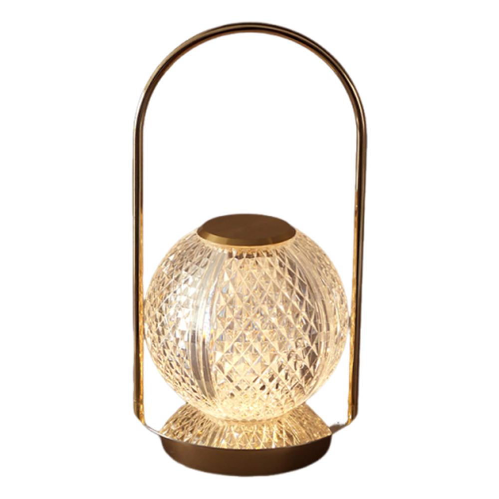 Dimmable Crystal Desk Lamp Nordic Portable Night Light Minimalist Metal Table Lamp  Bedroom