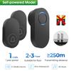 ML008-B-21US 60 Melodies Wireless Self-Powered Doorbell Ring US Plug/Black, 2 Transmitter + 1 Receiver