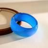 Y2K Boho Vintage Resin Bangle Women Wide Round Bracelet Dopamine Color Statement Wrist Jewelry For Daily Party Wear Accessories