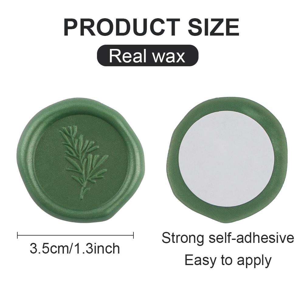 30 Pcs Self Adhesive Olive Branches Stickers 7 Colors Wax Seal Stickers Rosemary Wedding Invitation Envelope Seal Stickers