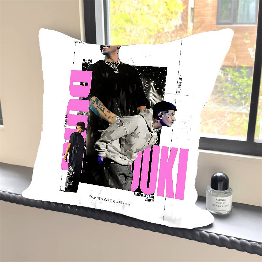 1PC Rapper D-Duki Pillow Case Square  Bedroom Sofa Leisure Comfort Cushion Car Home Decoration