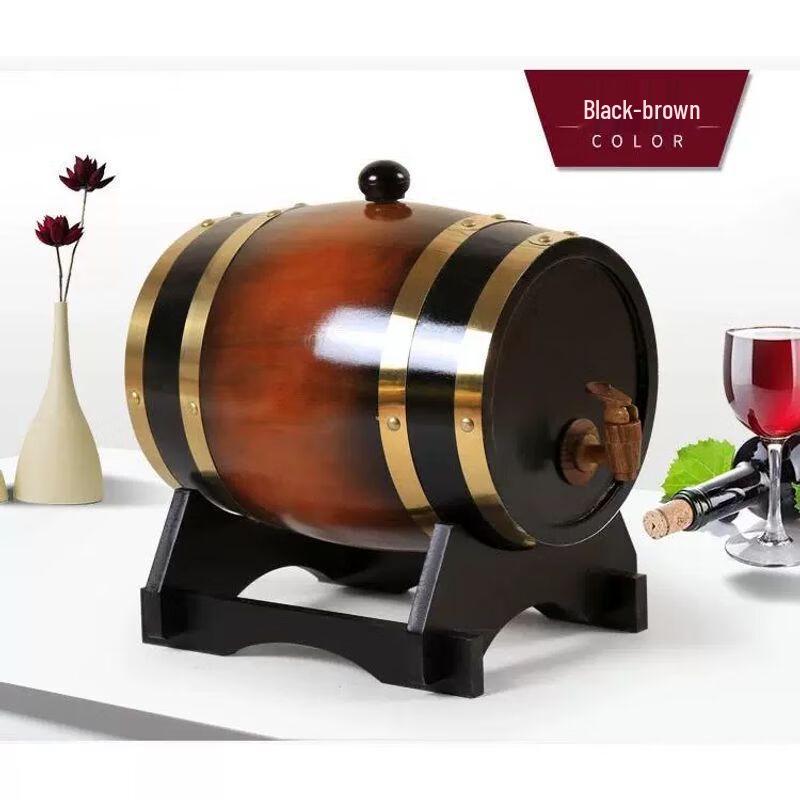 Anmu 5-Liter Solid Wood Wine Storage Barrel
