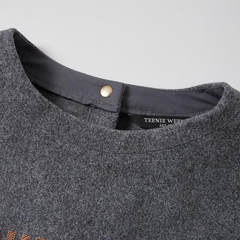 Teenie Weenie Women's Letter Print Lantern Sleeve Sweatshirt