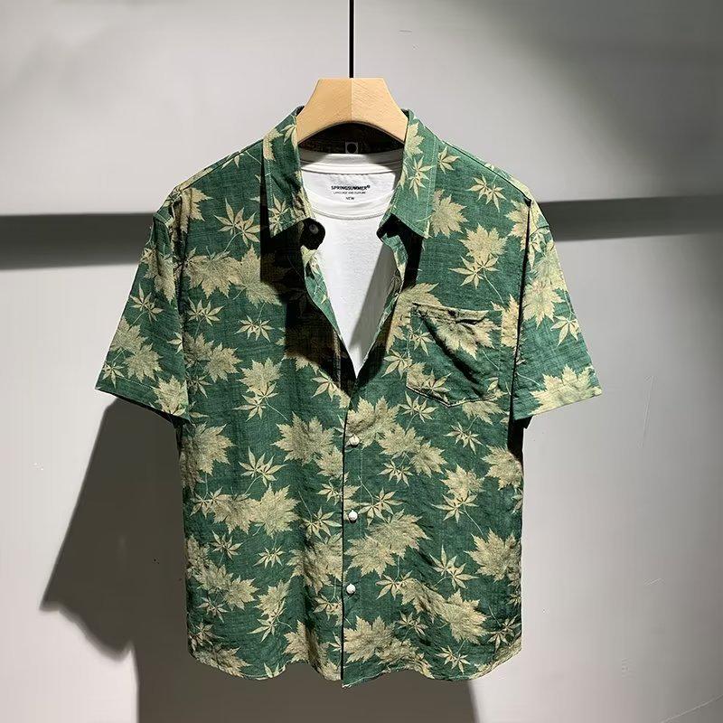 

Мужская футболка с коротким рукавом в трендовом стиле яппи на лето 2024 года L зелёный