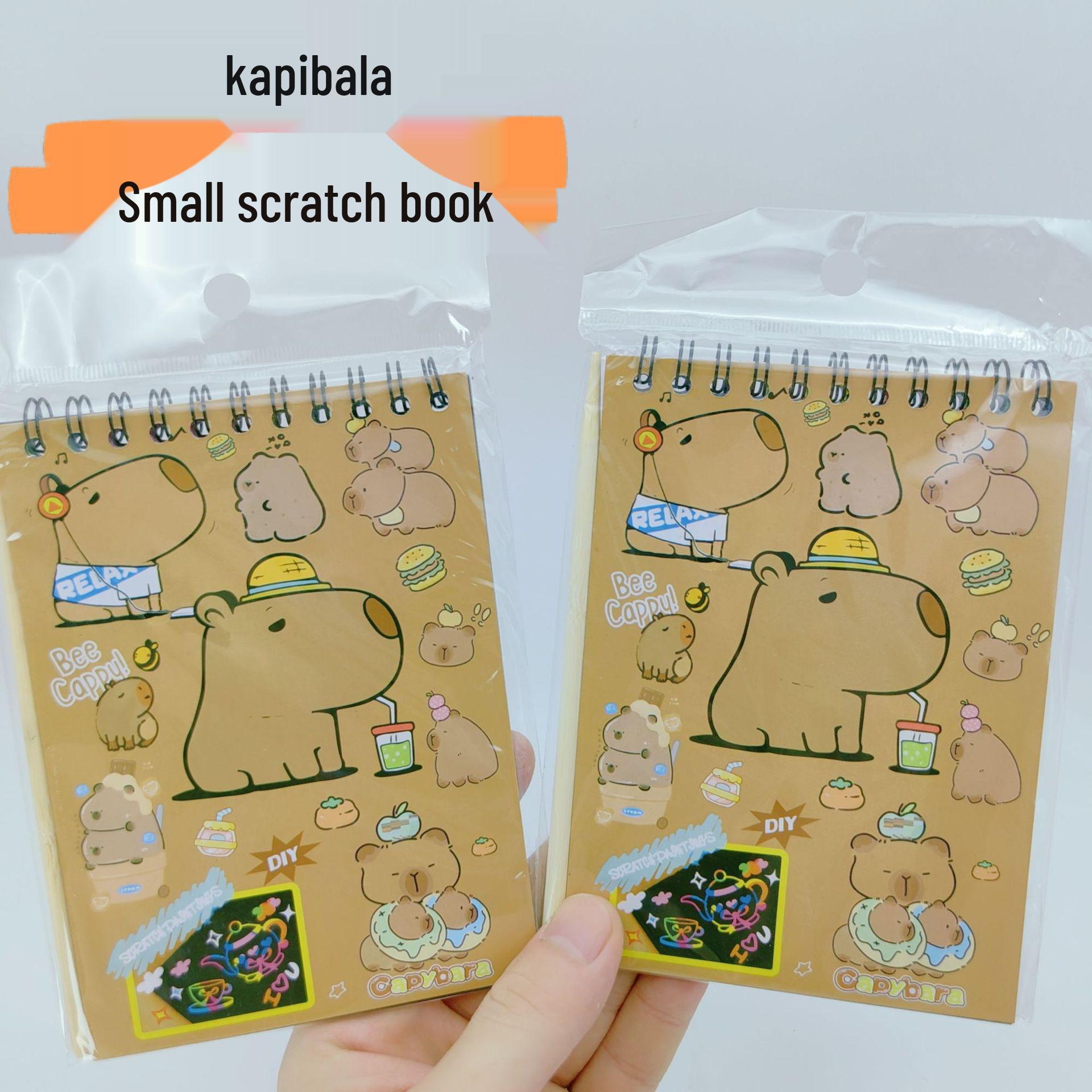Capybara Labubu Sparkle Scratch Art: Cartoon Coloring & Doodle Book for Kids