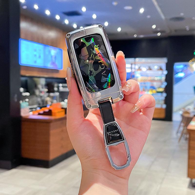 Jaguar XFL/XEL/XJL Key Cover: Iridescent Metal, High-End Buckle, F-Pace & F-Type Compatibility