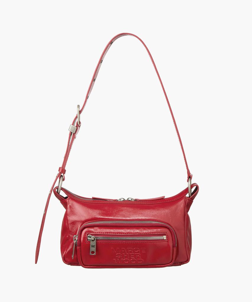 Margesherwood Outpocket Hobo Mini_Apple Red Glossy Plain