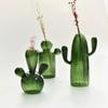 Cactus Shaped Glass Vase Home Desktops Ornament Hydroponics Plant Vase Birthday