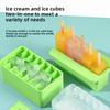 Food Grade Silicone Ice Cube Tray & Popsicle Mold Press-Type Ice Maker Multi-Function Box for Ice Cream