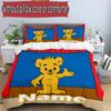 3pcs Duvet Cover Set (1*Duvet Cover + 2*Pillowcase, Without Core), Custom Name Bamse Pattern Bedding Set, Home Bedroom Decor Gift