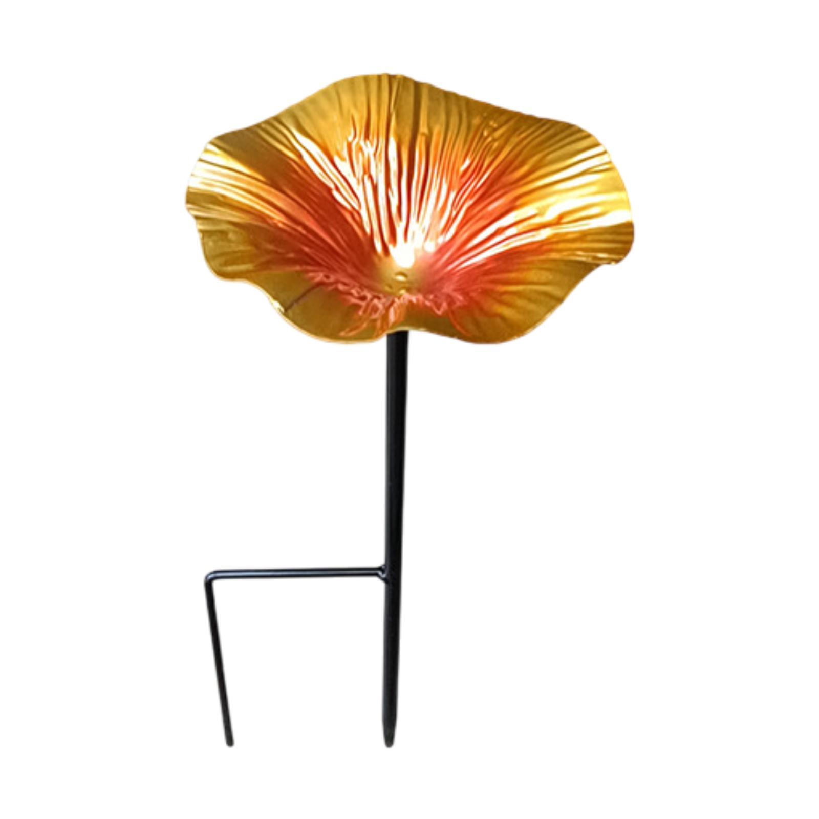 

Ландшафтный дизайн с птичьей поилкой, съемный шест, форма цветка, железо, 25смx14см, кормушка для птиц коричневый