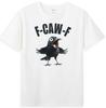 F-CAW-F Krähe Lustige Vogel-Witze Fcawf Krähe Grafik Meme Einführung Retro Herren T-Shirt Herren und Damen Street Kurzarm Oberteile