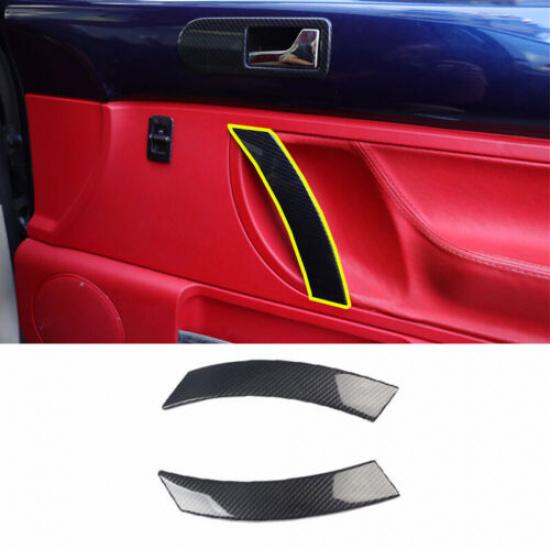 For VW Beetle 2003-2010 ABS Carbon Fiber Inner Car Door Grab Handle Trim Cover