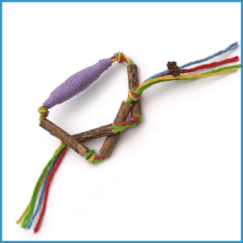 Interactive Cat Toy: Mint Bag Chew Rope for Self-Play, Teeth Cleaning, Bite-Resistant