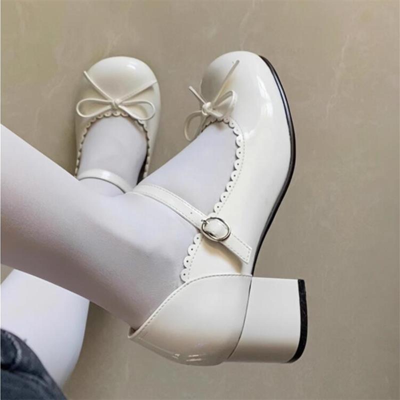Fashion AIYUQI Women's Lolita Shoes 2024 New Japanese Bow Preppy Style Girls Shoes JK Asaguchi Mary Jane Shoes Women