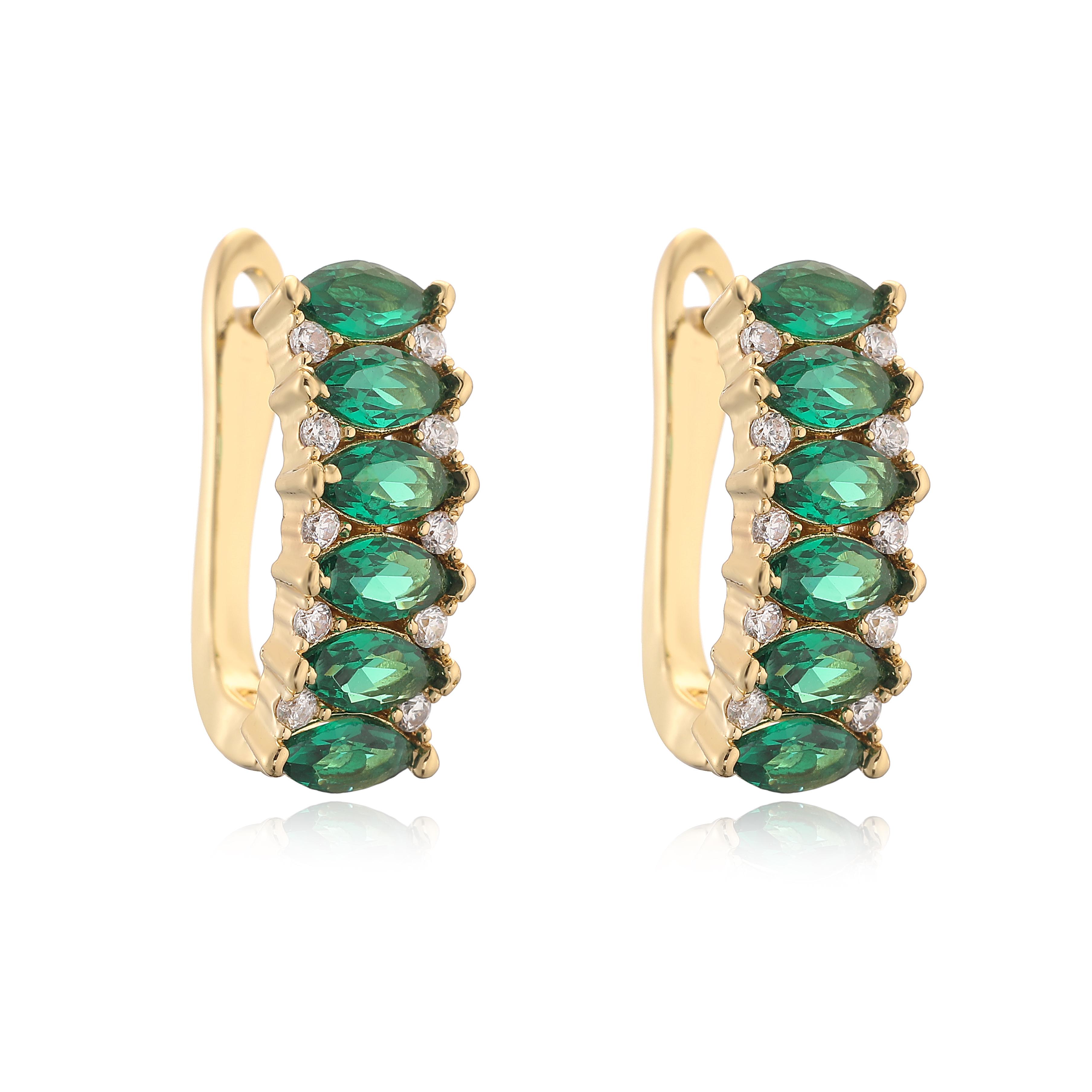 

HECHENG,Luxurious and Exquisite Colorful Zircon Zircon Earrings, Women s Banquet Party Gift Accessories 1 Pair Other