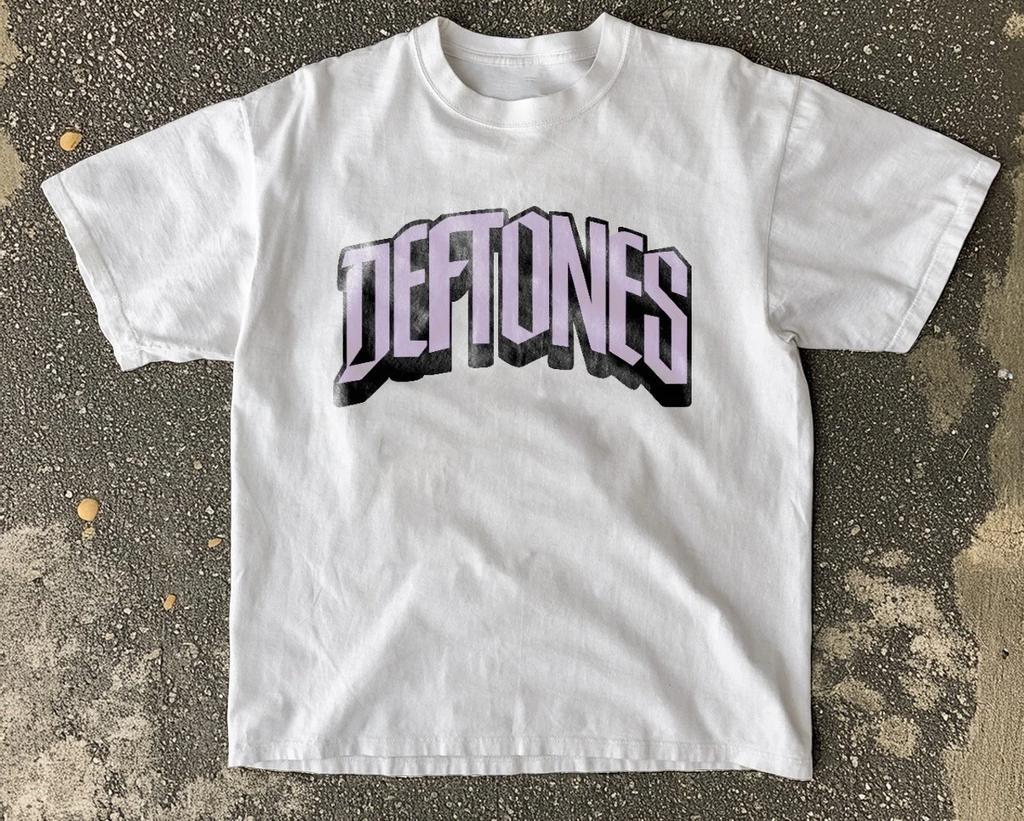 Deftones Rock Band White Basic Style Unisex T-Shirt Size S-