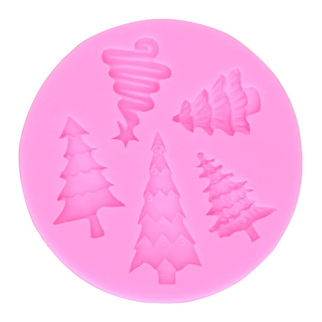 Christmas Tree Mold Silicone Fondant Chocolate   Baking Mold for Bakery Home Kitchen