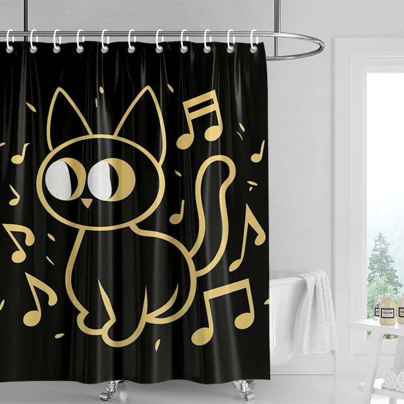

Cat Forest Shower Curtain Waterproof Fabric Mildew Resistant Bathroom Curtain Ins Wind Cute Bathroom Curtains W60H190(CM)-1 Pcs