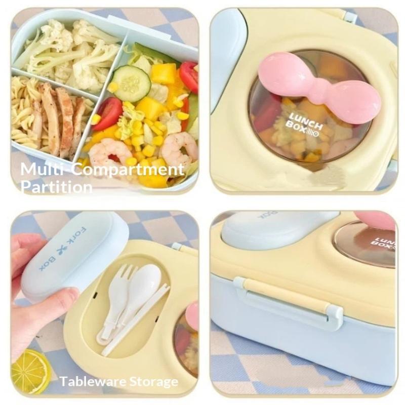 Carina Bento Box per Donne e Adolescenti - Contenitore Pranzo Portatile Stile Macaron, Ideale per Lavoro, Picnic, Appuntamenti, Imballaggio Semplice