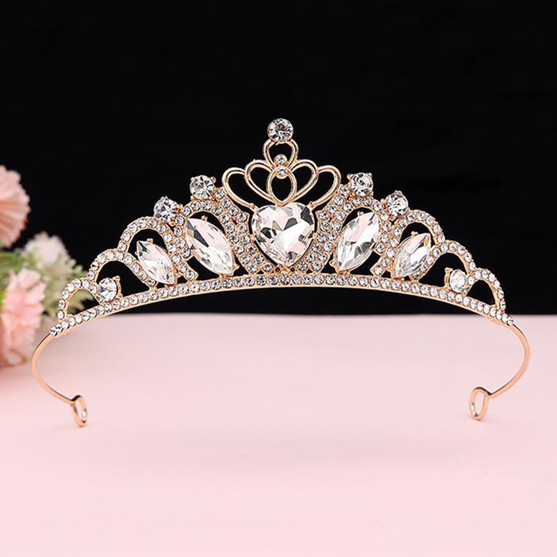 Children's Crown Hair Accessories  Cute Princesses Girls  Water Diamond King Crown Hair Bands Birthday Gifts for Girls Baby Headbands and Headwear