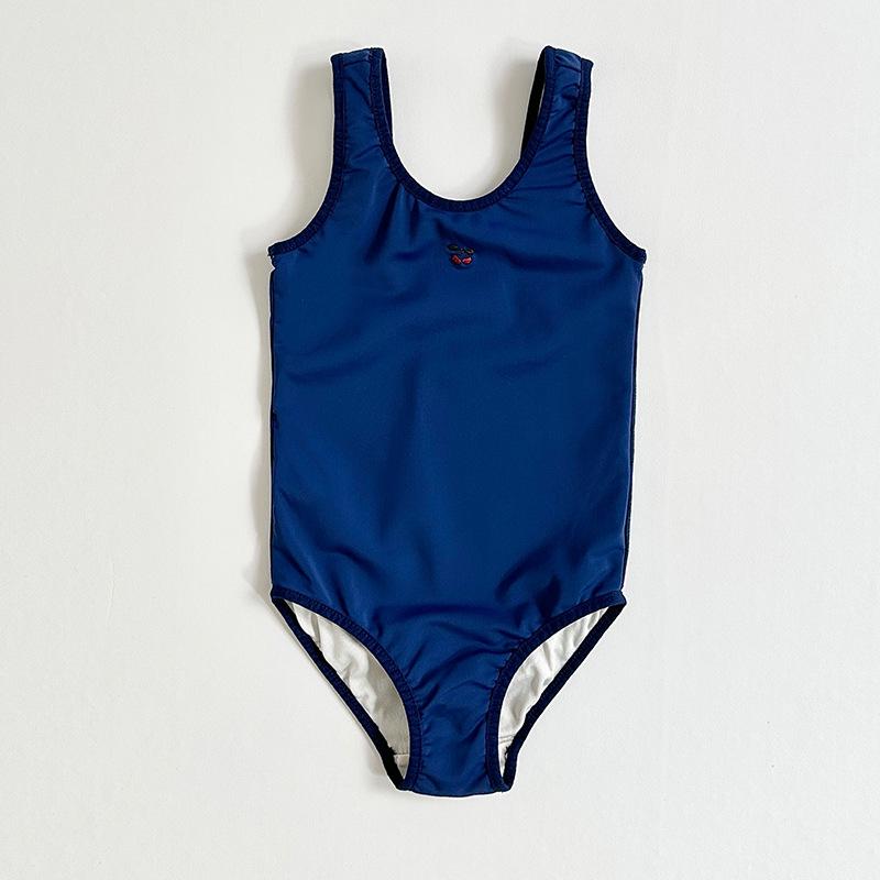 

25SS Быстросохнущий Защита от солнца Детский купальник-боди без рукавов и с открытой спиной для девочки 130 cm