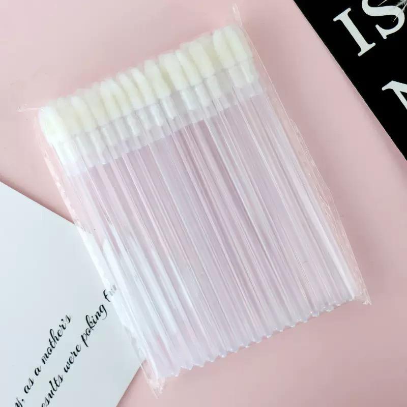 Manufacturer Supplier Cotton Cleaning Lip Brush Disposable Portable Crystal Color Fashion Professional Lip Applicator