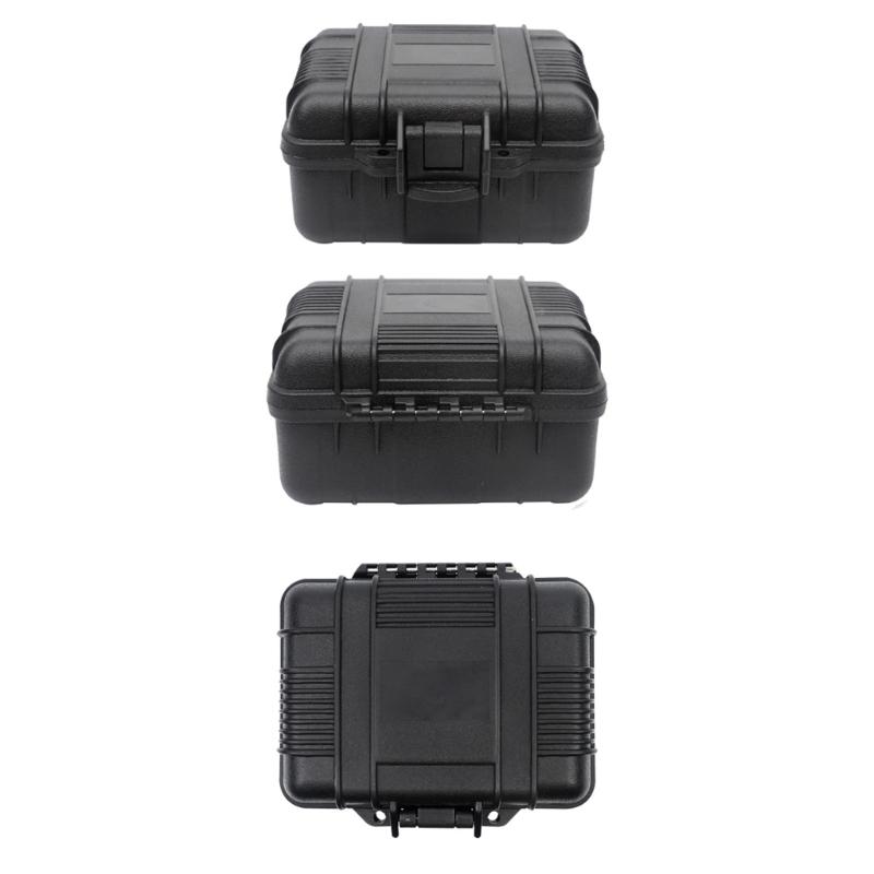 Dustproof Plastic Storage Box Container Organizer Case With Metal Hinges And Adjustable Spume Layer For Equipment Safety