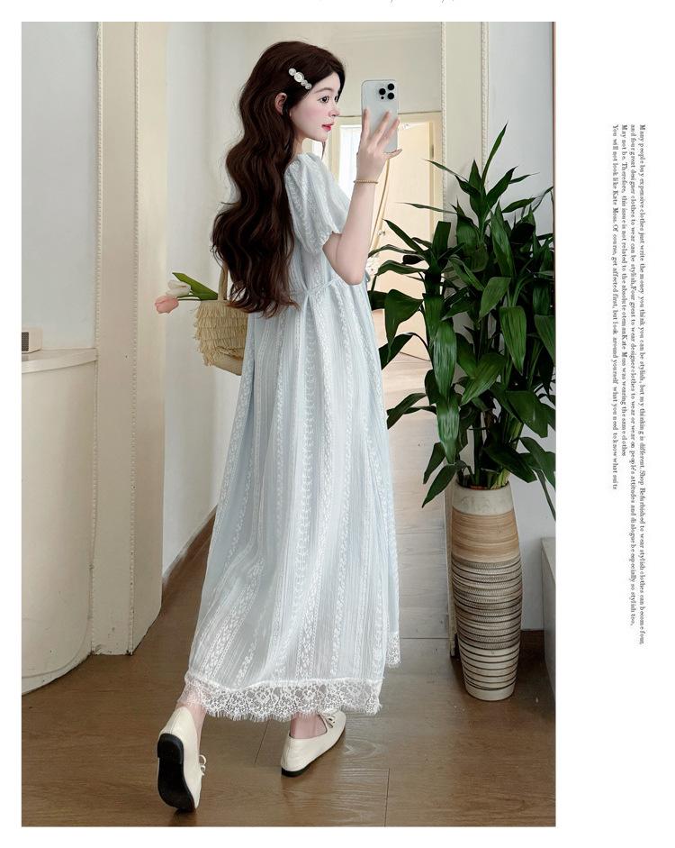 2026 Summer Fresh Skin-Friendly Mid-Length Loose Maternity Dress – Youthful Look