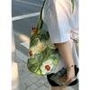Oxford Cloth Bucket Bag Summer Travel Tote Oil Painting Floral Design Versatile Large Capacity Elegant