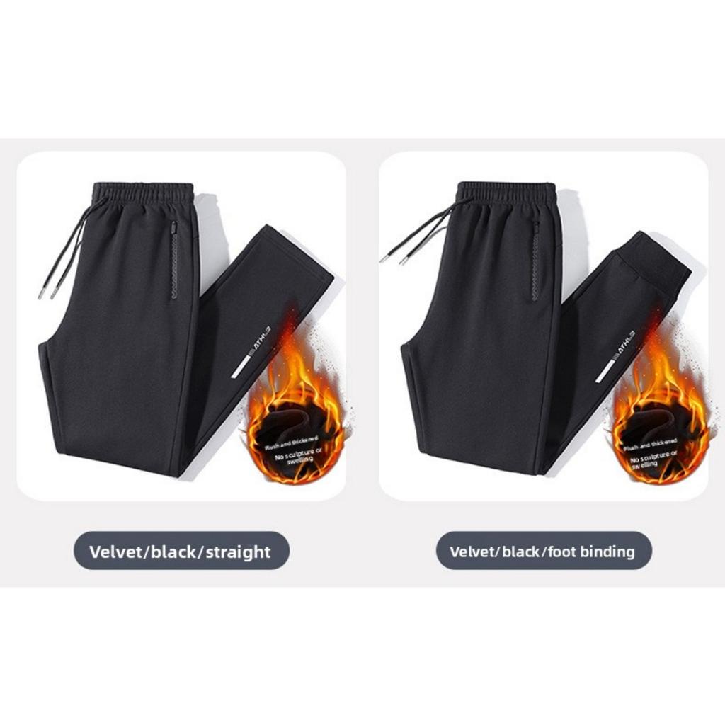 Men's Spring and Autumn Winter New Long Pants, Straight Loose Sports Bathroom Pants, Simple and Versatile Casual Pants for Men