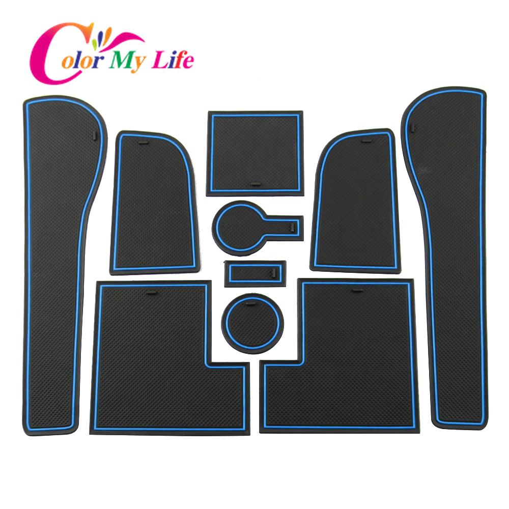 Anti-Slip Car Door Groove Mat for Volkswagen VW Golf 7 7.5 MK7 MK7.5 2013 - 2019 Silicon Gate Slot Pad Cup Mats