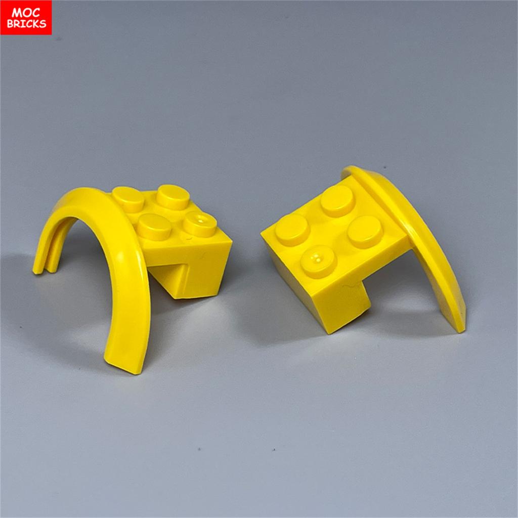 Non-Toxic Moc Bricks 50745 Mudguard 4 X 2 1/2 X 1 2/3 With Arch Round Vehicle Car Accessories Assembled Building Blocks Toys Kids Dolls