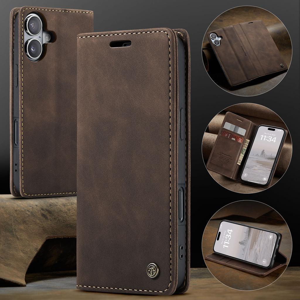 For iPhone 17 Wallet Case CASEME 013 Series PU Leather Phone Cover Stand