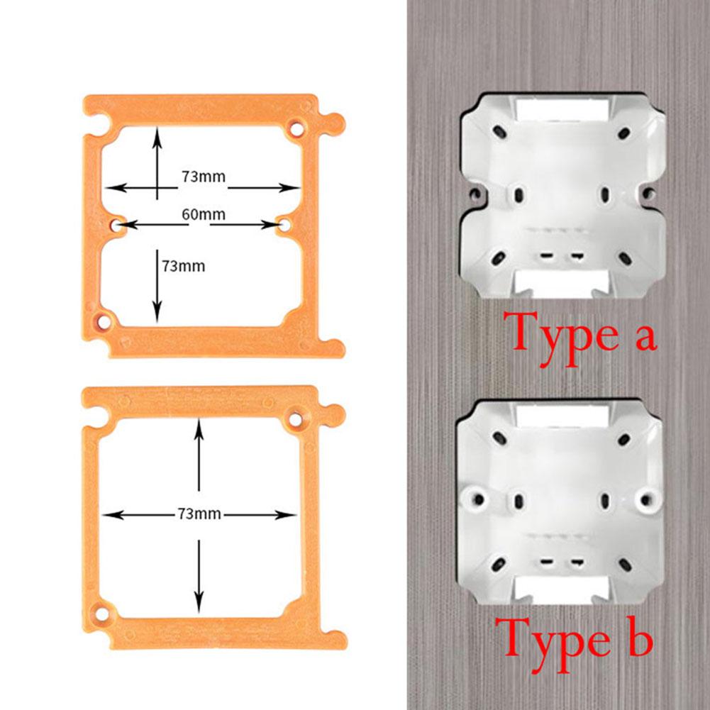 Szablon wiertarski z tworzywa ABS do puszek podtynkowych typu 86 z składaną konstrukcją ułatwiającą przechowywanie