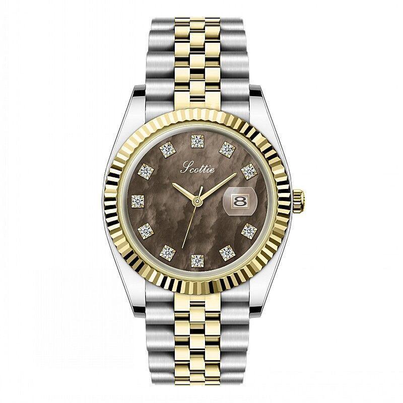 9570 Women'S Watch Classic Versatile Waterproof Calendar Retro Steel Belt