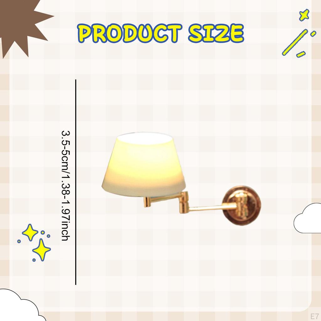 1:12 Domček pro panenky Nástěnné svítidlo LED Miniaturní světlo Osvětlení Mini model do obývacího pokoje