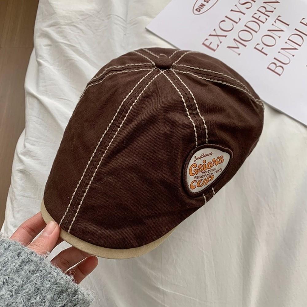 Y2k Painter Hat Embroidery Retro Artist Hat Personality Beret  Unisex