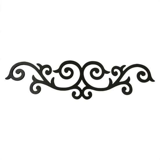Black Wooden Scroll Wall Decoration Retro Wall Art Sign Decorative Plaque Hotel Entryway Bathroom Office Home Door Topper Decoration
