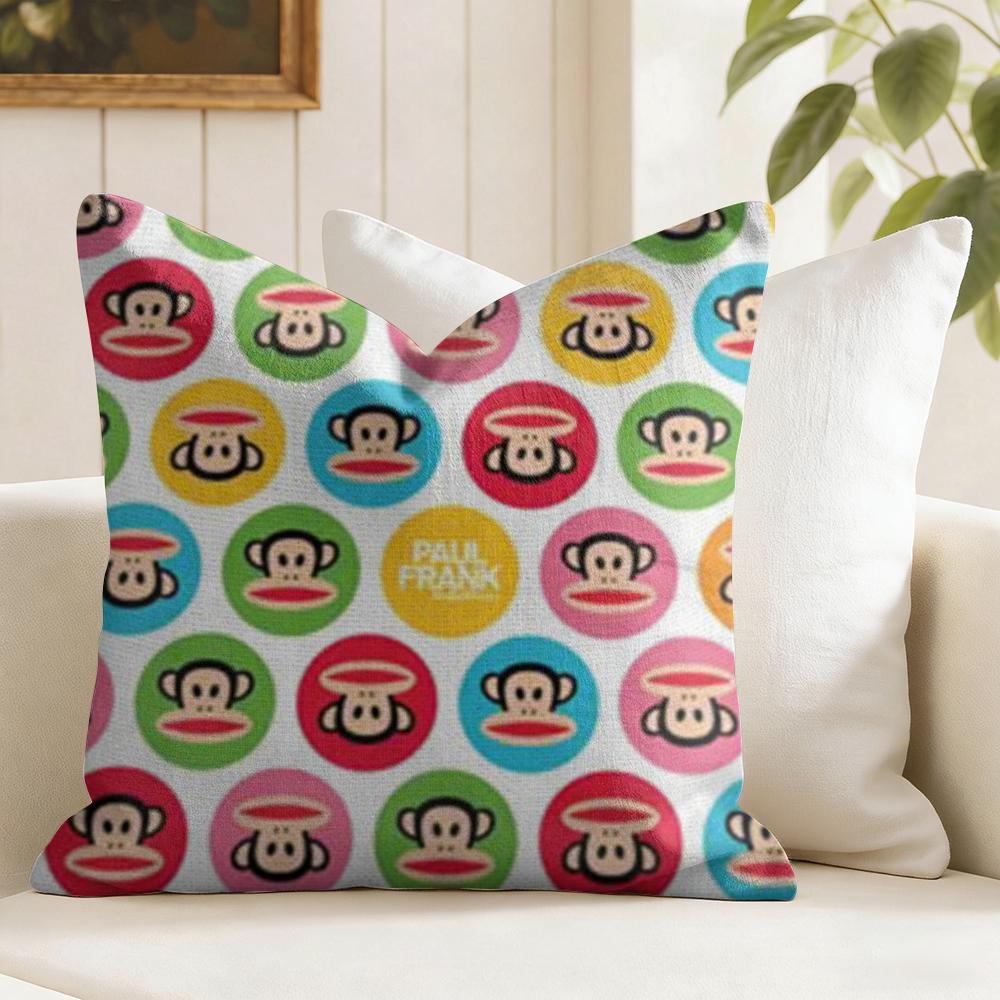 Funny PPaul FFrank Cushion Cover Eco Linen Pillow Case DoubleSided Print Breathable Durable Zipper Home Decor Gift